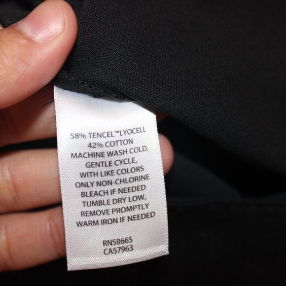 Treasure & Bond Black High Rise Straight Leg Pants Women's Size 6 - Picture 11 of 11